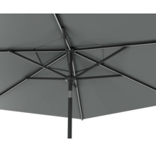 Vue du dessous d''un parasol ouvert avec armature