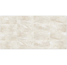 Carrelage sol et mur en grès-cérame fin Wells 60 x 120 x 1,05 cm cream beige brillant rectifiée