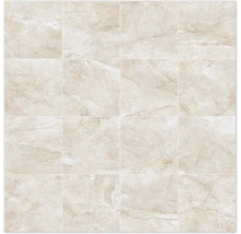 Carrelage sol et mur en grès-cérame fin Wells 60 x 60 x 0,95 cm cream beige brillant rectifié