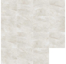 Carrelage sol et mur en grès-cérame fin Wells 120 x 120 x 1,07 cm cream beige brillant rectifiée