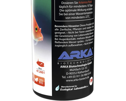 Arka Artemiss Pond Wasserpflege für Teiche bis zu 47300 Liter