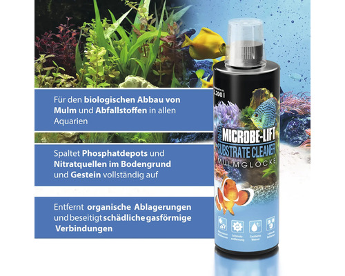 Microbe Lift Substrate Cleaner zur biologischen Reinigung von Aquarien