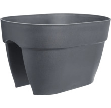 Grauer Balkonkasten zum Einhängen