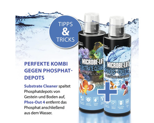 Microbe Lift Substrate Cleaner und Phos-Out 4 zur Phosphatentfernung