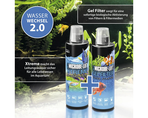 Microbe-Lift Xtreme Wasseraufbereiter und Gel Filter Starter für Aquarien