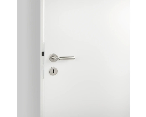 Porte intérieure blanche avec garniture de poignée de porte en métal