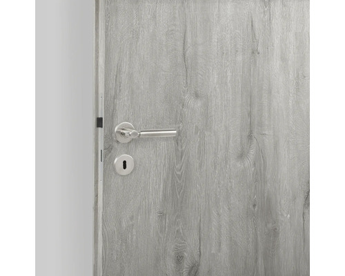 Porte intérieure avec motif bois et garniture de poignée