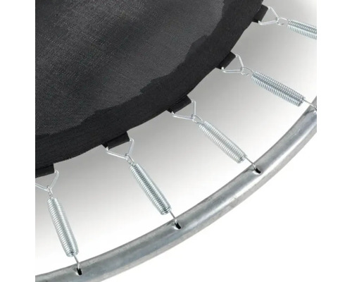 Detailansicht eines Trampolins mit Federn und Rahmen
