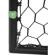 Vue détaillée du but de football avec filet et logo EXIT Toys