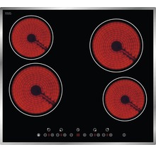 Plaque de cuisson vitrocéramique avec quatre zones de cuisson