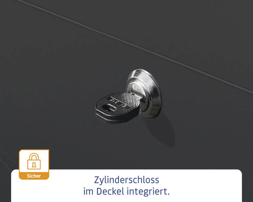 Integriertes Zylinderschloss mit Schlüssel
