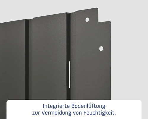 Detailansicht Bodenlüftung zur Vermeidung von Feuchtigkeit