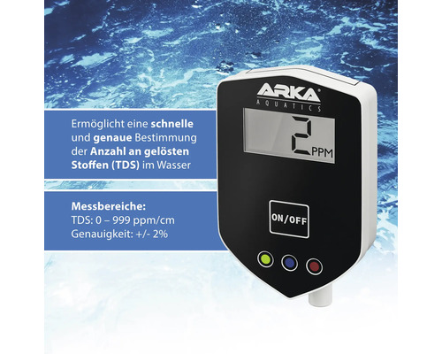 Arka Aquatics TDS Messgerät zur Bestimmung der gelösten Stoffe im Wasser