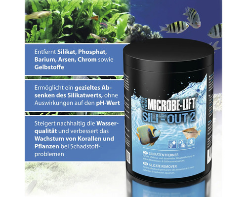 Microbe Lift Sili-Out 2 Silikatentferner für Meerwasser und Süßwasseraquarien