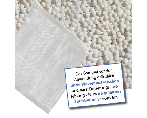 Granulat mit Filterbeutel zur Wasseraufbereitung
