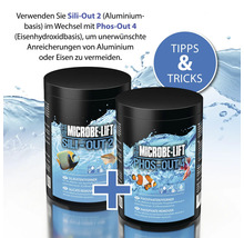 Microbe-Lift Sili-Out 2 und Phos-Out 4 zur Entfernung von Silikat und Phosphat in Aquarien