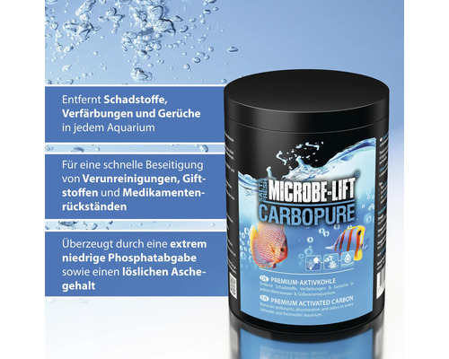 Microbe Lift Carbopure Charbon actif premium pour éliminer les substances nocives dans l''aquarium