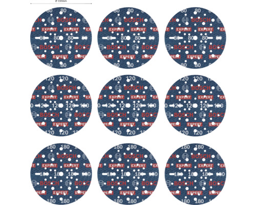 Mehrere Schleifscheiben mit unterschiedlichen Körnungen 80, 120 und 180