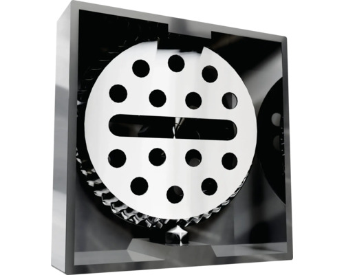 Edelstahl-Bodenablauf mit Lochmuster
