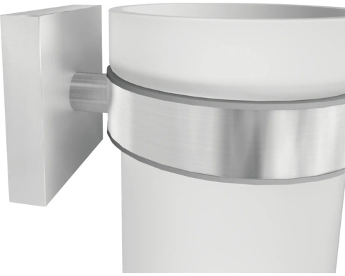 Support mural pour gobelet à brosse à dents en métal et verre