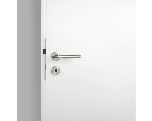 Weiß Tür mat Dierknauf a Spär