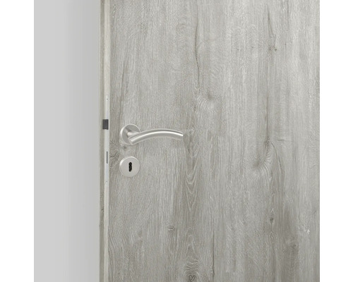 Porte intérieure avec poignée de porte et aspect bois