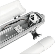 Applique LED fluo étanche pour locaux humides IP65 G13/tube T8 1X10W 1650 lm 4000 K 65 cm