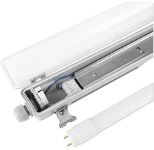 LED Feuchtraumwannenleuchte IP65 G13/T8-Röhre 1X15W 2500 lm 4000 K Clear Plus grau/transparent 126 cm