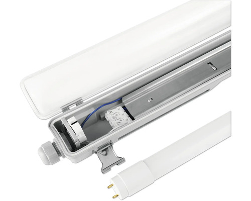 Feuchtraumleuchte mit Leuchtstoffröhre