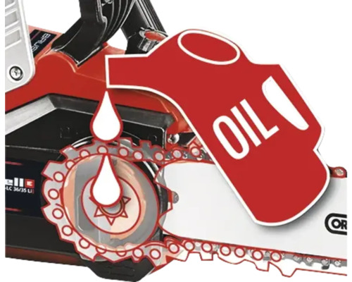 Symbole pour le graissage automatique de la chaîne d''une tronçonneuse