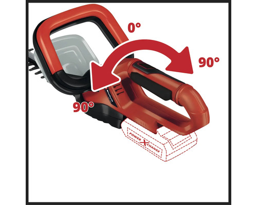 Einhell Akku Heckenschere mit drehbarem Griff