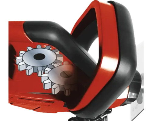 Detailaufnahme von Getrieberädern einer Heckenschere