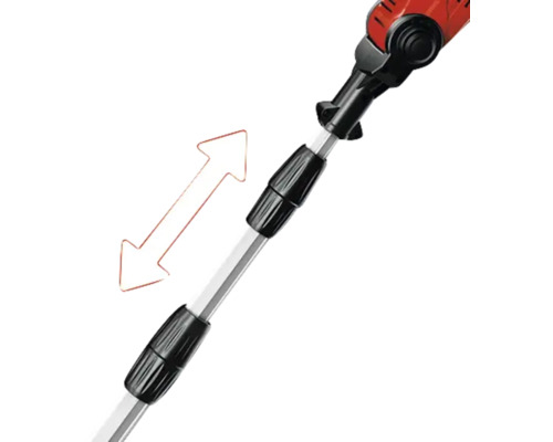 Verlängerungsstiel mit Pfeil zur Anzeige der Längenverstellung