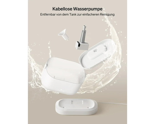 Kabellose Wasserpumpe mit Zubehör für einfache Reinigung