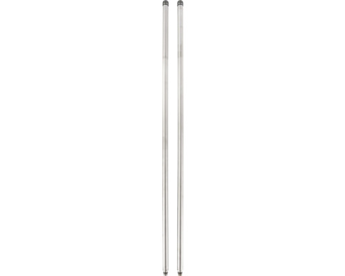 Deux barres métalliques rondes de couleur argent