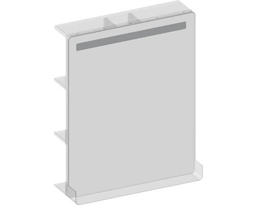 Cloison de séparation en verre acrylique avec étagères