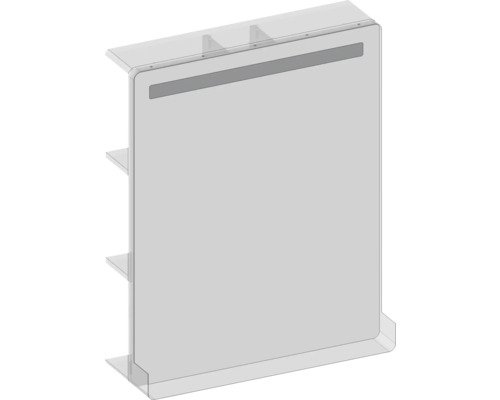 Étagère murale claire et minimaliste avec étagères latérales pour le rangement