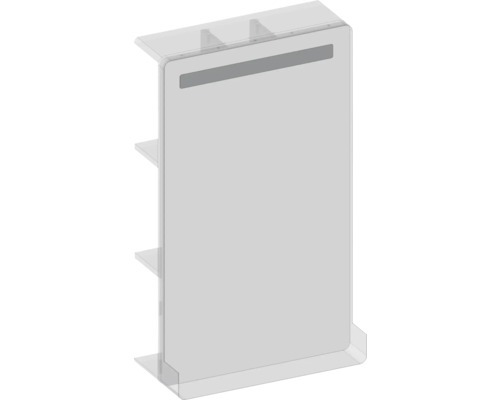 Présentoir à prospectus transparent en acrylique avec trois étagères pour catalogues ou brochures