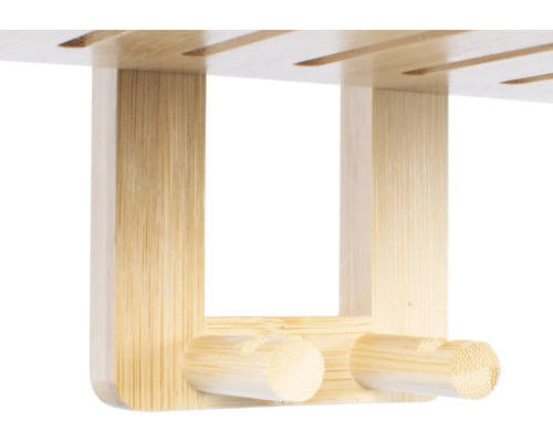 Badezimmerregal aus Bambus mit Haken