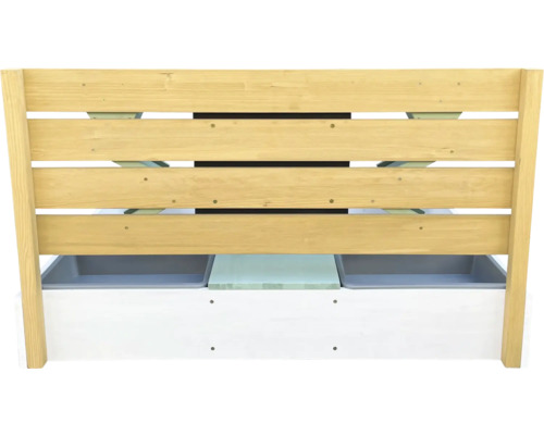 Jardinière surélevée en bois avec bacs à plantes