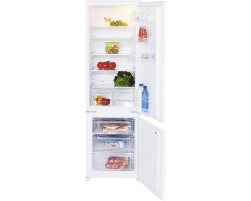 Geöffneter Kühlschrank mit Lebensmitteln