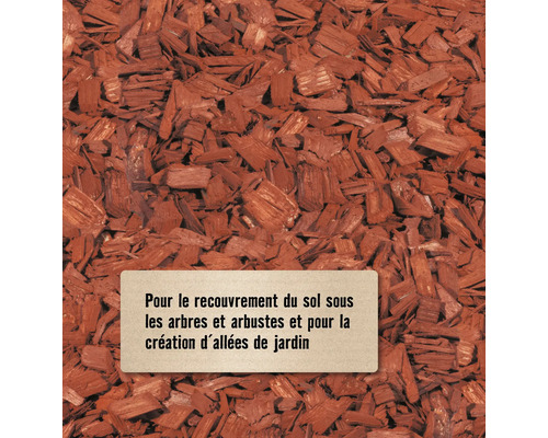 Paillis d''écorce pour recouvrir le sol sous les arbres et arbustes et pour la création d''allées de jardin