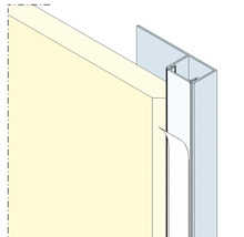 Profilé de finition PROTEKTOR LUMINO LED couleur alu y compris couvercle en plastique opale pour bandes LED 2000 mm x 14 mm