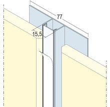 PROTEKTOR LUMINO LED Flächenprofil Alufarben inkl. Kunststoffabdeckung opal für LED Strips 2000 mm x 14 mm