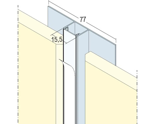 Schéma technique d''un profilé avec indication des dimensions