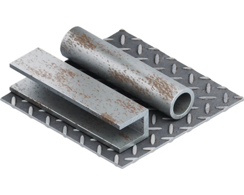 Plaque métallique, tube d''acier et profilé en U en métal