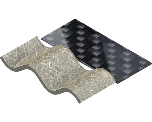 Tôle ondulée et panneau de toit en coupe transversale