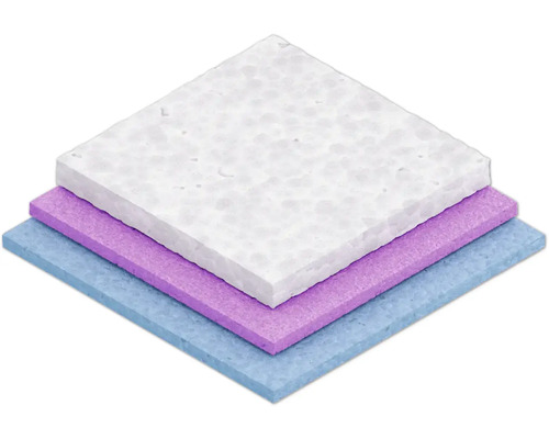 Stapel aus Dämmplatten aus Styropor