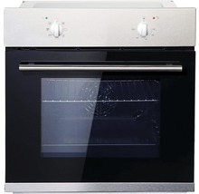 Edelstahl Einbaubackofen mit Glaskeramik