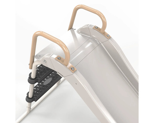 Kinderrutsche mit Sprossenaufstieg und Haltegriffen